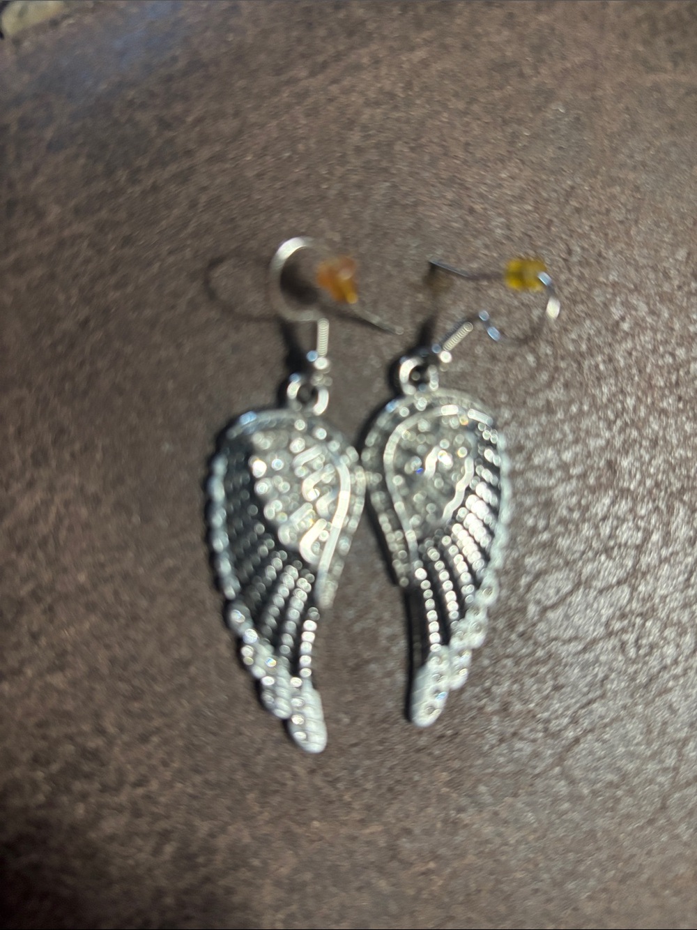 Silver Angel Wing Drop Earrings - Women Jewelry